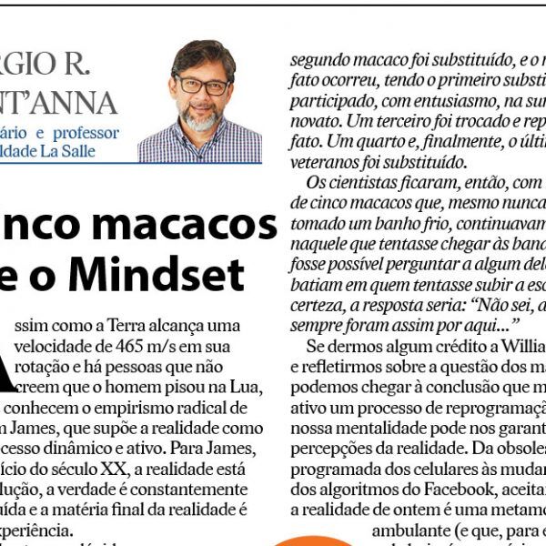 Cinco macacos e o Mindset
