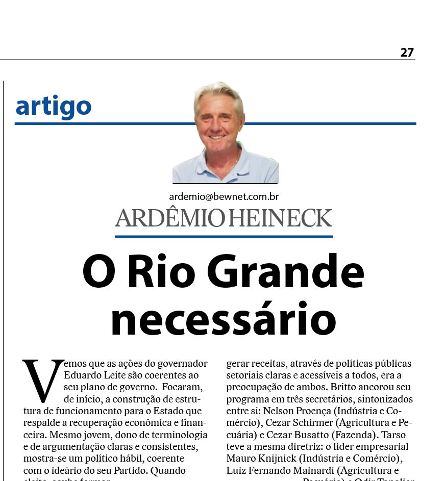 O Rio Grande necessário