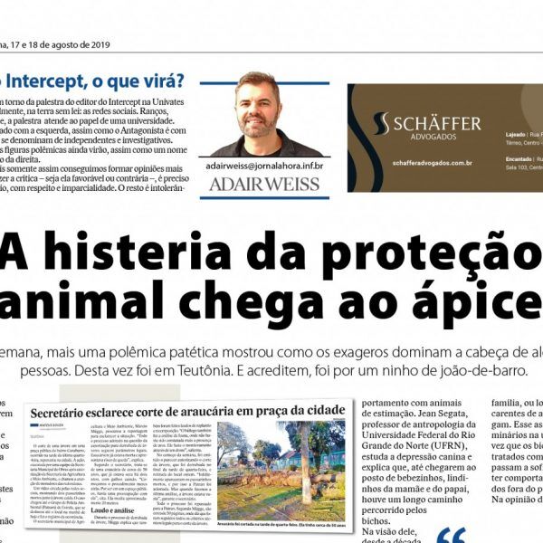 A histeria da proteção  animal chega ao ápice
