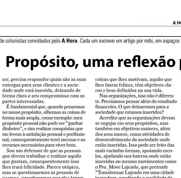 Propósito, uma reflexão permanente