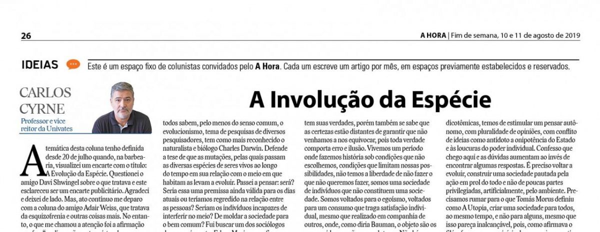 A Involução da Espécie