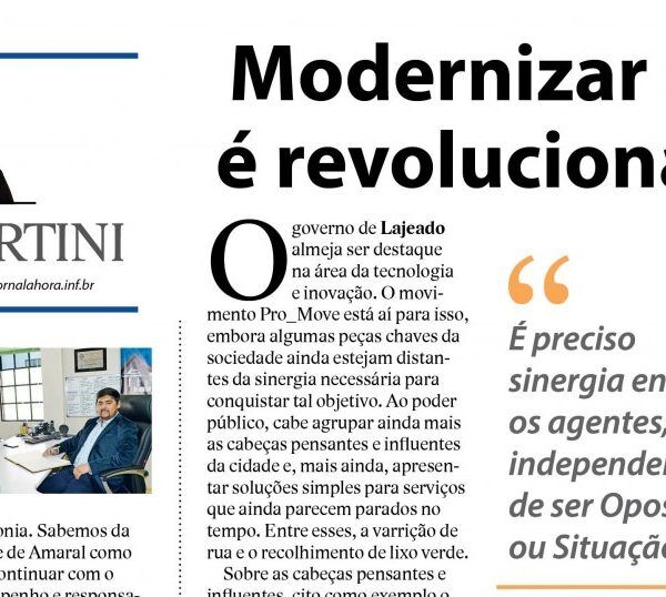 Modernizar o passado é revolucionar o futuro