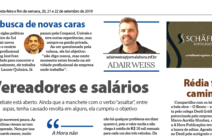 Vereadores e salários