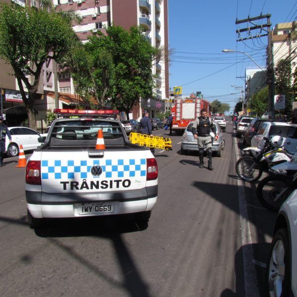 Motociclista fica ferido após colisão no Centro de Lajeado