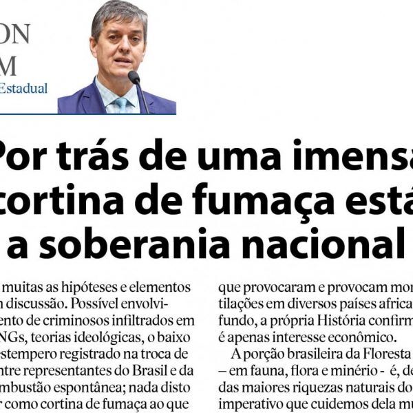 Por trás de uma imensa  cortina de fumaça está  a soberania nacional
