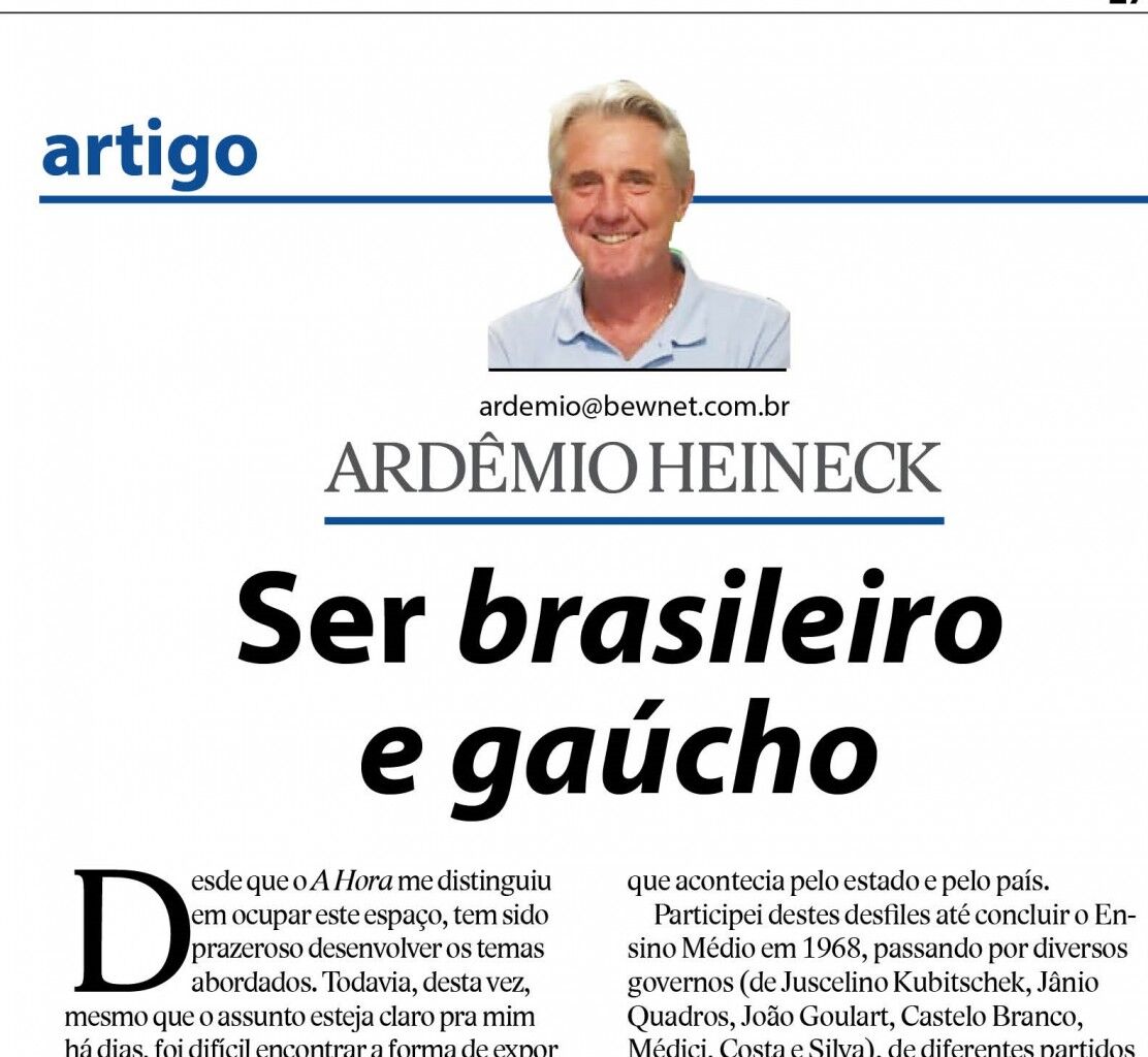 Ser brasileiro e gaúcho