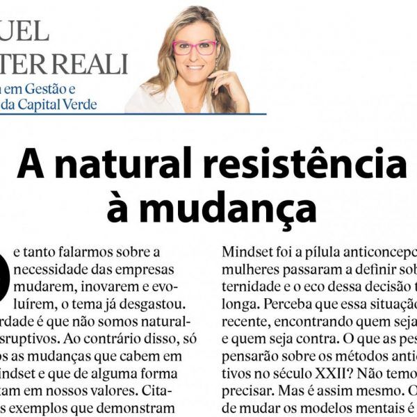 A natural resistência à mudança