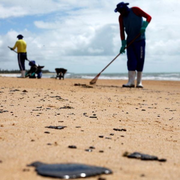 Mais de 500 toneladas de resíduos de óleo foram retiradas de praias nordestinas