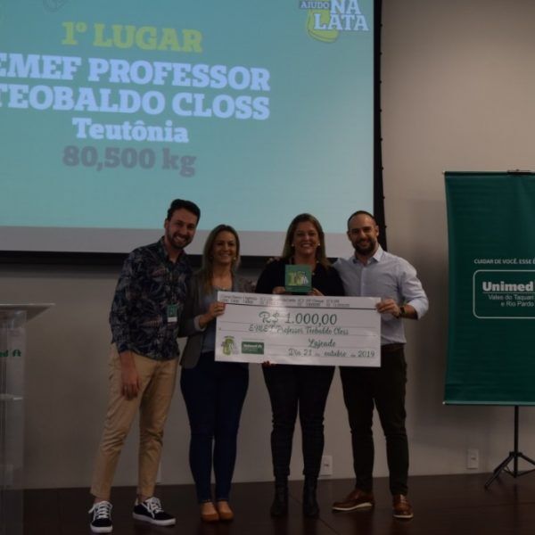 Estudantes vencem gincana e doam prêmio para Lívia Teles