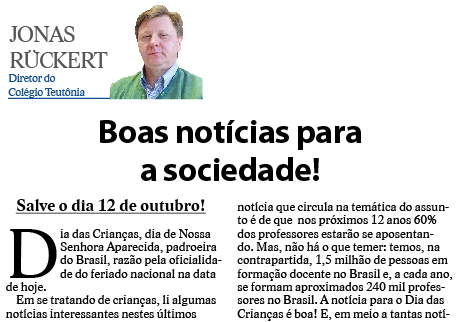Boas notícias para a sociedade!