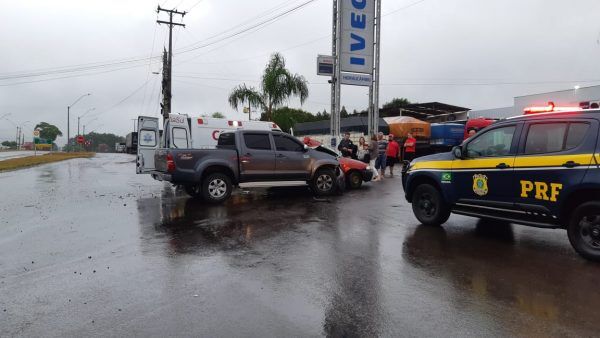 Acidente é atendido na BR-386, em Lajeado