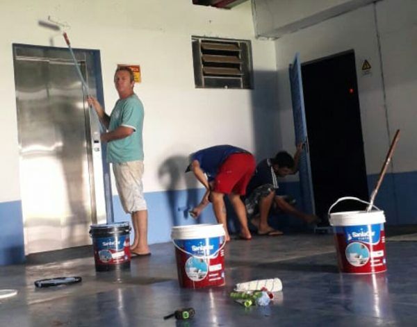 Em meio à pandemia, voluntários se unem para manter estádio do Lajeadense