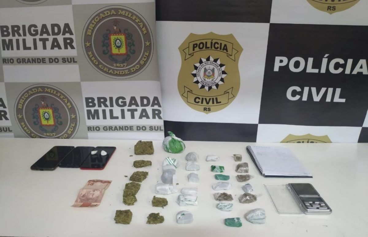 Ação prende mulher e apreende adolescente por tráfico de drogas em Estrela