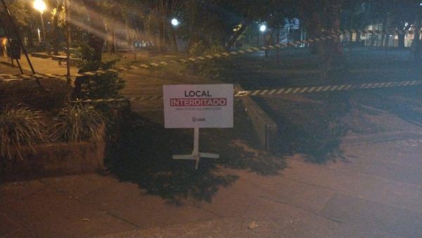 Lajeado interdita praça para evitar aglomerações