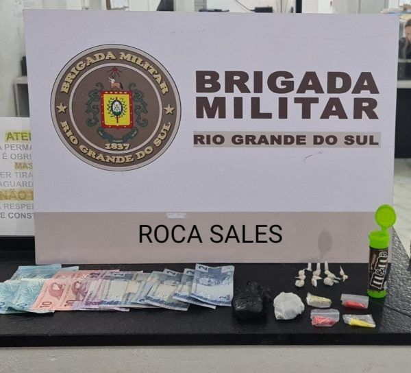 Jovem é preso por tráfico de drogas em Roca Sales