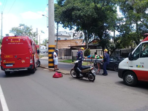 Colisão deixa motociclista ferido