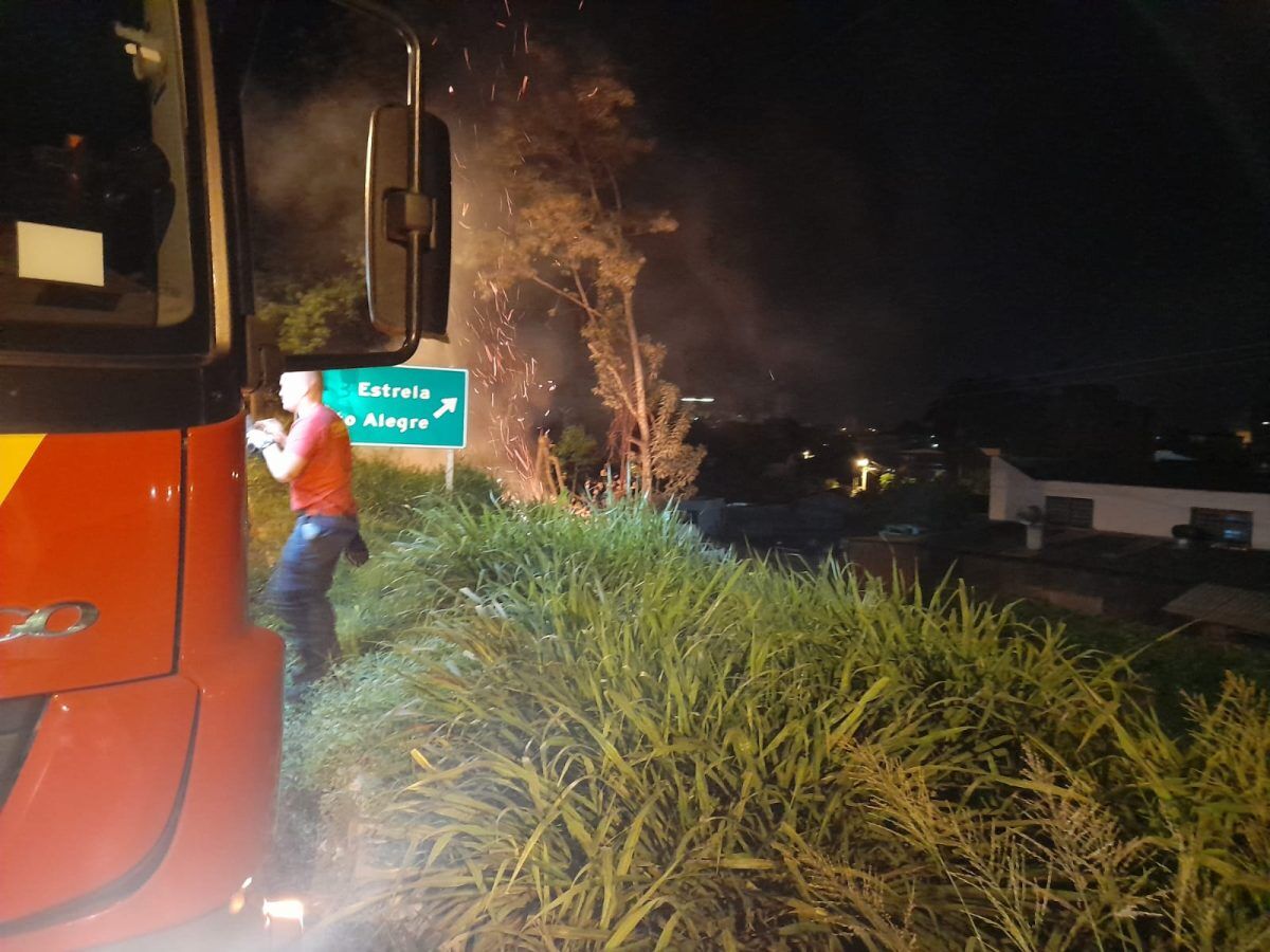Incêndio atinge vegetação no Florestal