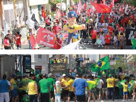 O receio de usar vermelho e ter uma bandeira do Brasil