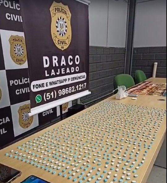 Homem é preso com 700 comprimidos de Ecstasy em Lajeado