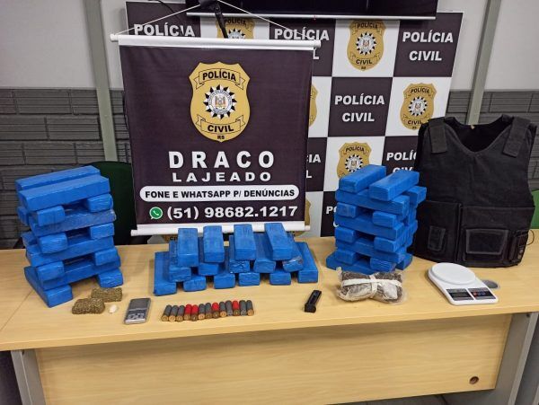 Indivíduo é preso por tráfico de drogas e posse de munição em Lajeado