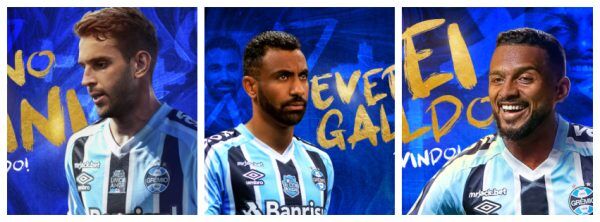 Grêmio anuncia contratações de Bruno Uvini, Reinaldo e Everton Galdino