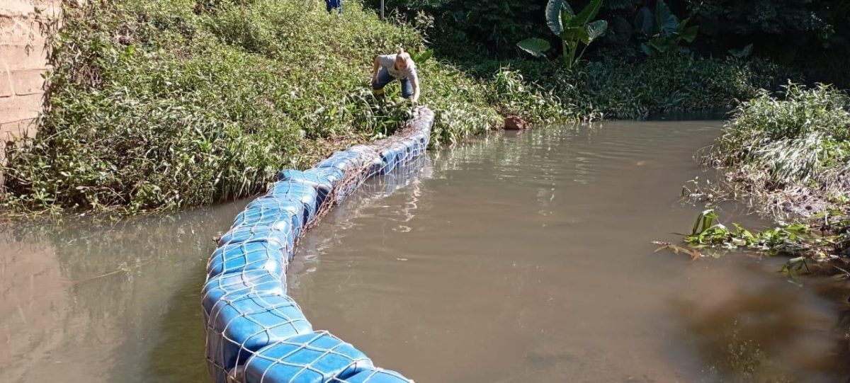 Ecobarreiras protegem o Taquari de resíduos do Arroio Engenho