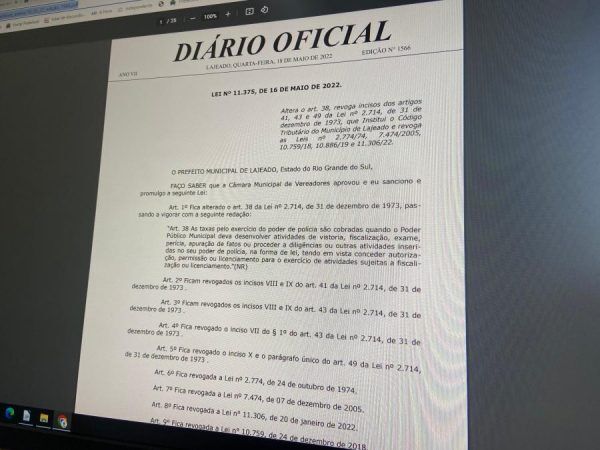 Lajeado extingue taxas de Licença para Localização e Vistoria