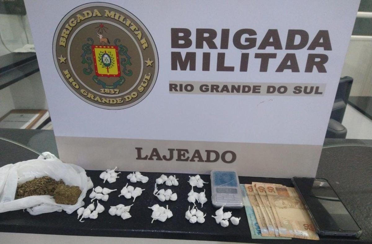 Jovem é preso por tráfico de drogas em Lajeado
