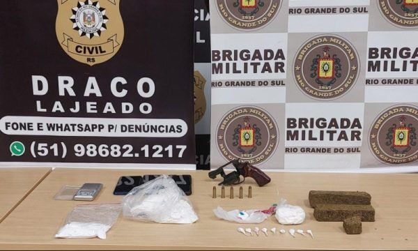 Dupla é presa por tráfico de drogas em Lajeado