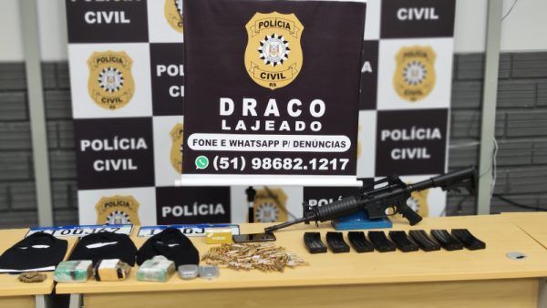 DRACO Lajeado apreende arma, munição e drogas em Arroio do Meio
