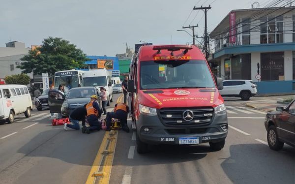 Idosa é atropelada no Florestal, em Lajeado