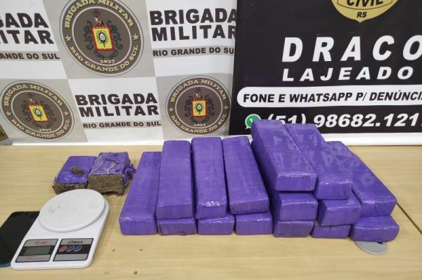 Homens são presos por porte de drogas e associação ao tráfico em Lajeado