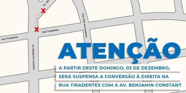 Prefeitura de Lajeado proíbe conversão à direita na Tiradentes com a Benjamin
