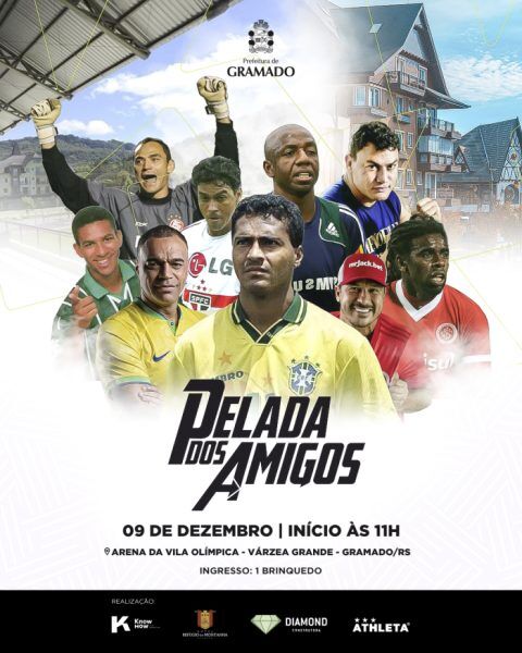 Gramado será palco do projeto ‘Pelada dos Amigos’