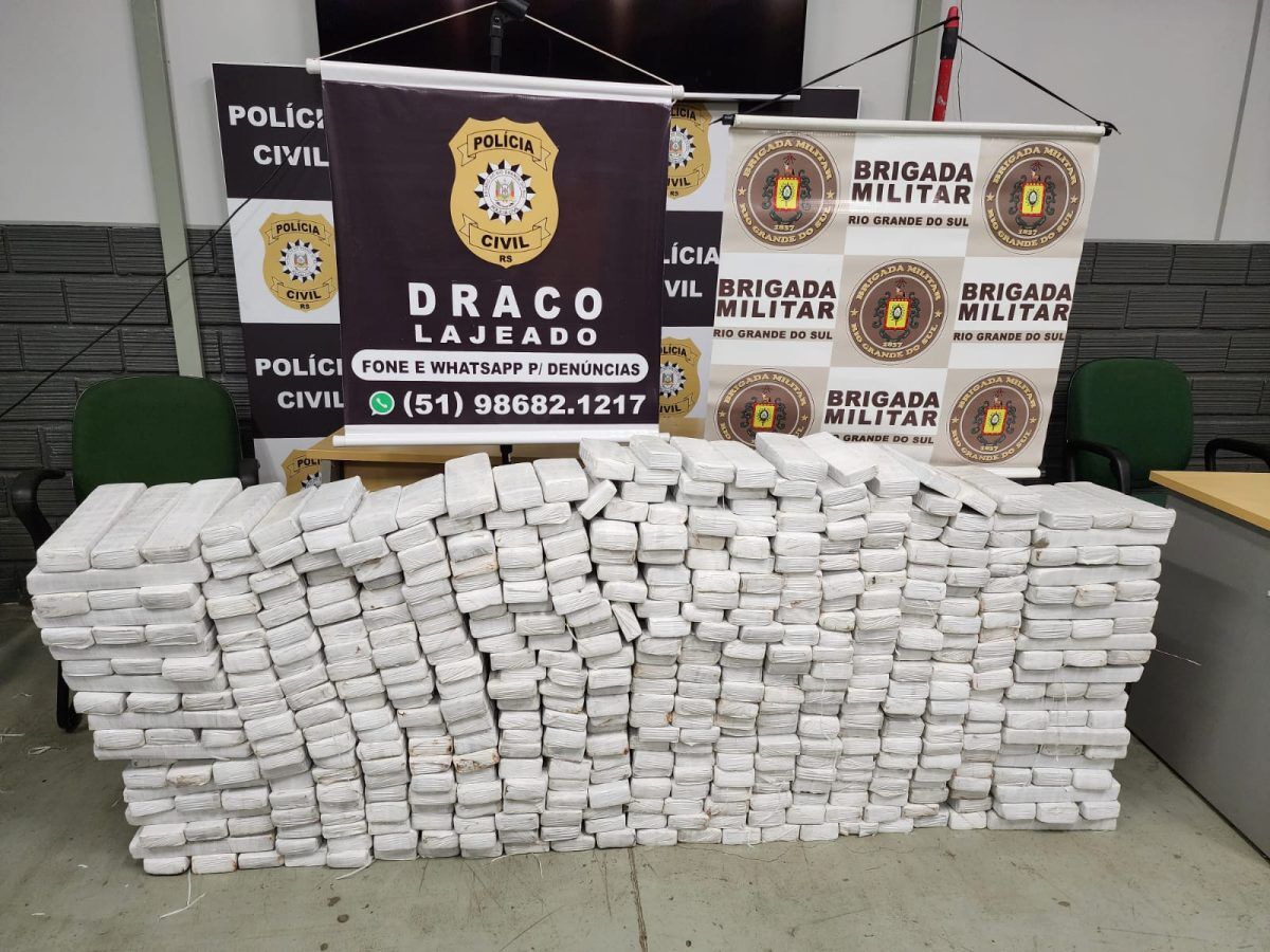 Homem é preso ao transportar 356 quilos de maconha em Lajeado