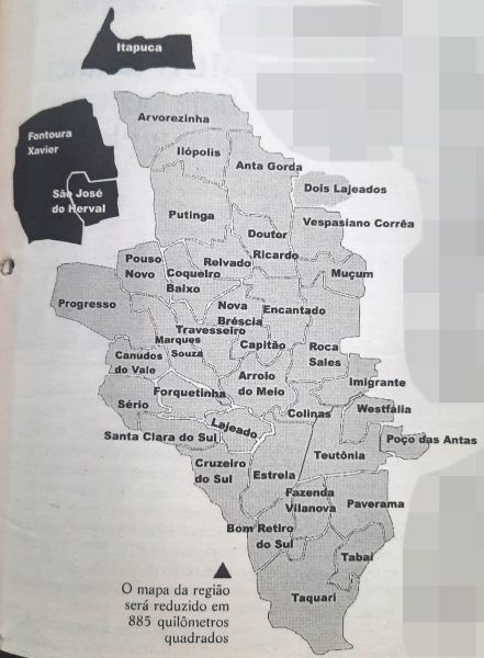 Há 20 anos, o Vale perdia três municípios