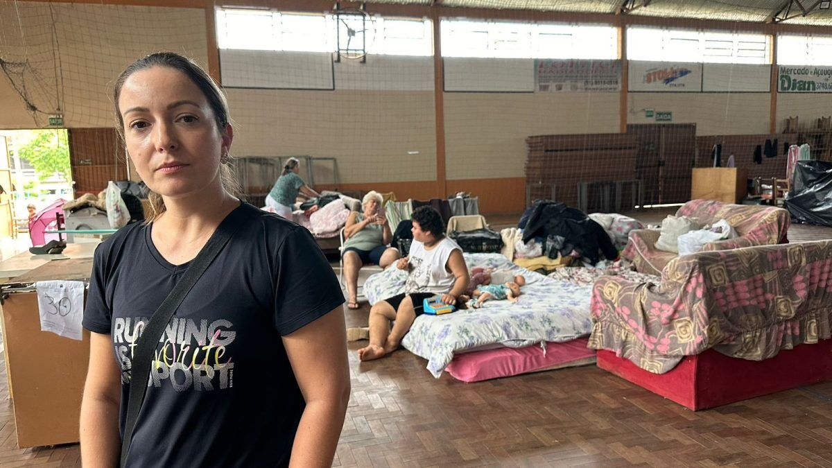 Ginásio Montanha vira abrigo para afetados da região