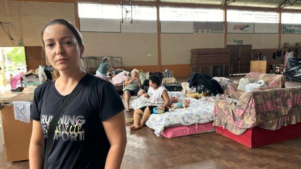 Ginásio Montanha vira abrigo para afetados da região