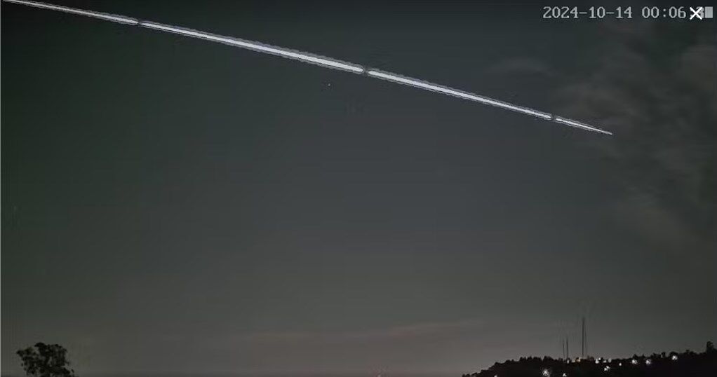 Meteoro cruza céu do RS e percorre 270 km em 5 segundos