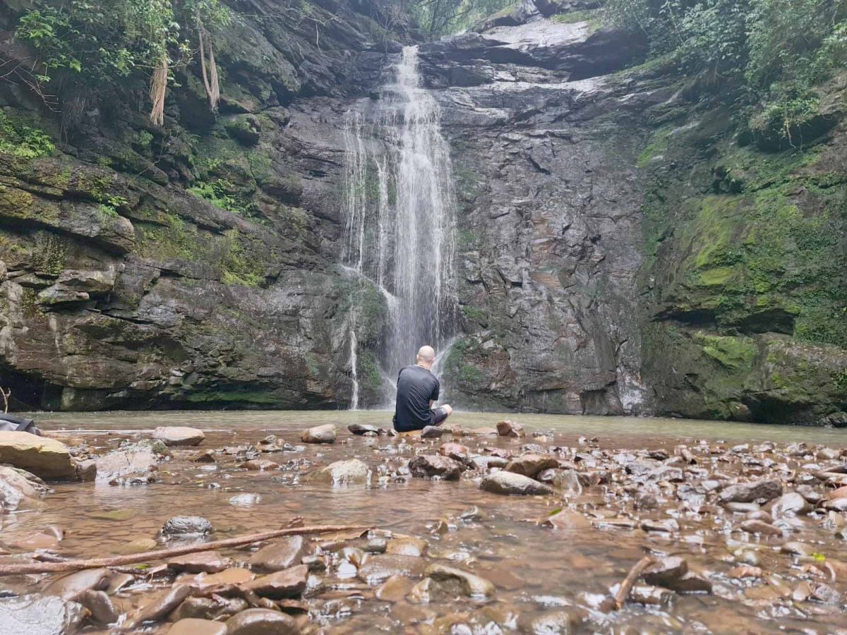 A cascata que se parece com um véu de noiva