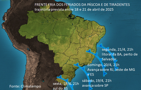 Como fica o tempo no feriadão de Páscoa?