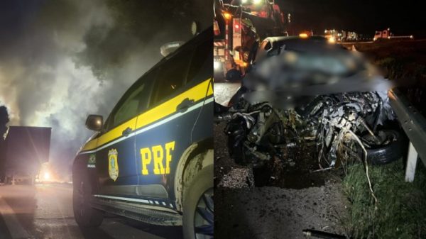 Acidente com duas mortes causa bloqueio total da BR-386