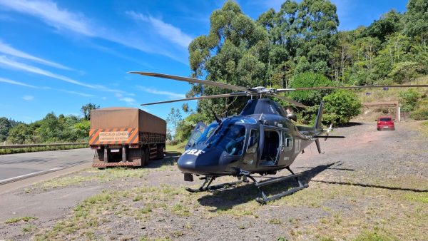 PRF usa helicóptero em apreensão de maconha