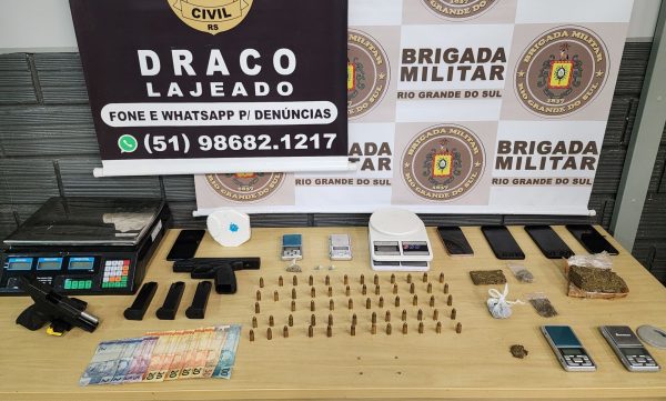 Ação conjunta apreende mais de 600 gramas de drogas em Lajeado