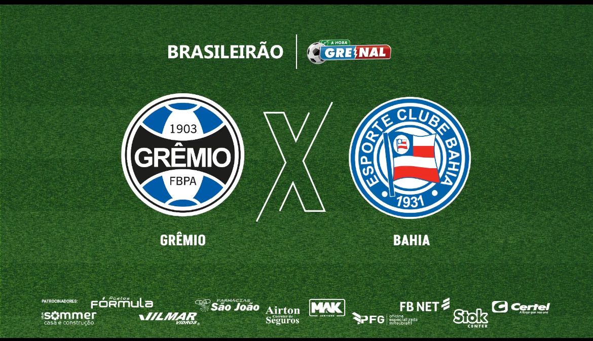 AO VIVO: Grupo A Hora transmite Grêmio e Bahia em Porto Alegre