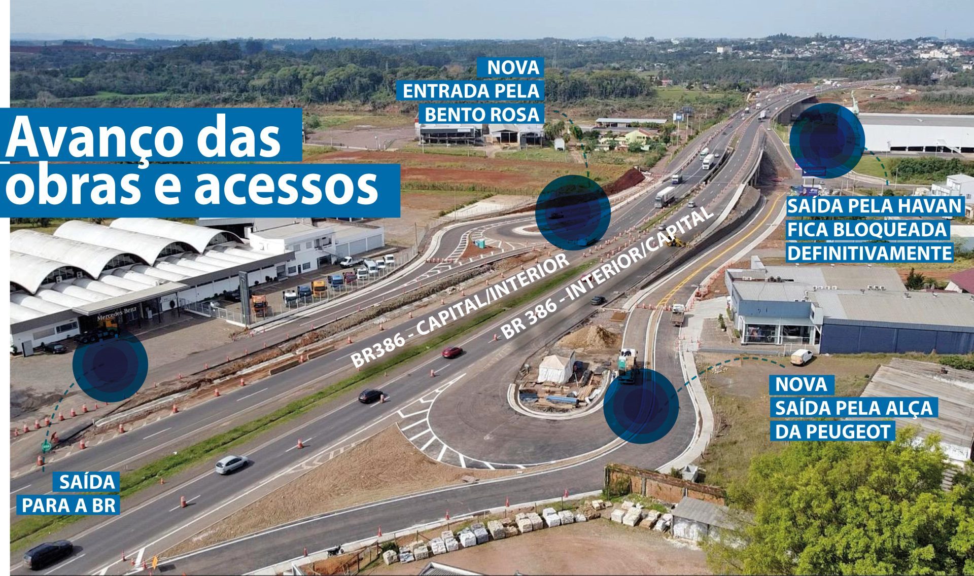 Obras e mudanças nas alças de acesso modificam rota em direção à ...