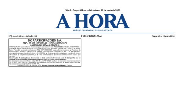 BK Participações S/A.