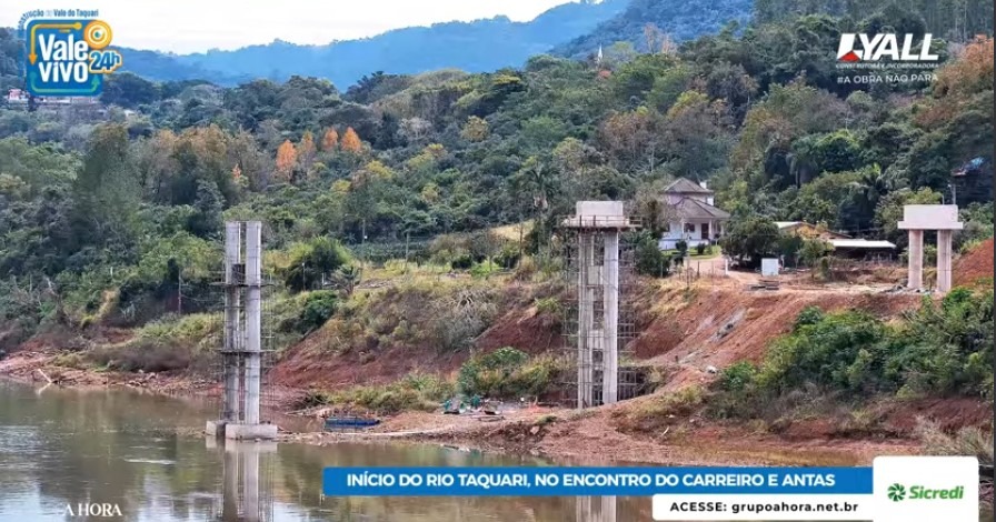 Entrega da ponte entre Santa Tereza e São Valentim do Sul fica para 2027