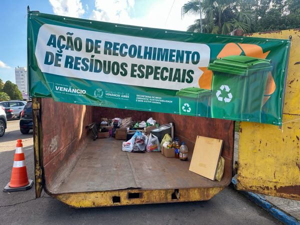 Ação recolhe eletrônicos, vidros e óleo usado neste sábado