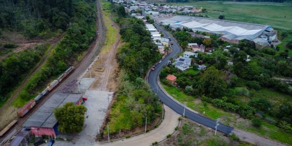 Novo asfalto qualifica acesso à Estação Ferroviária de Muçum